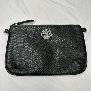 Kathy Van Zeeland snake texture‎ black clutch
